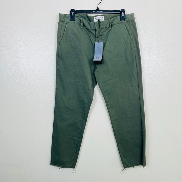 Nili Lotan East Hampton Pant Moss Green Twill - Picture 6 of 8